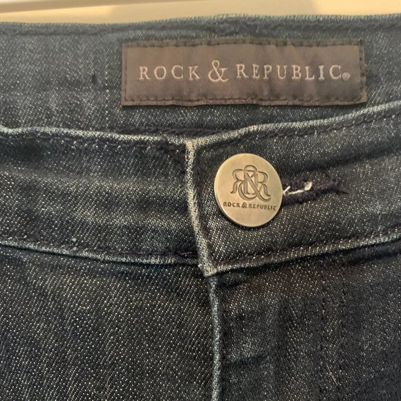 Rock & Republic Kendall Dark Wash Jeans Size 10 - Picture 3 of 10